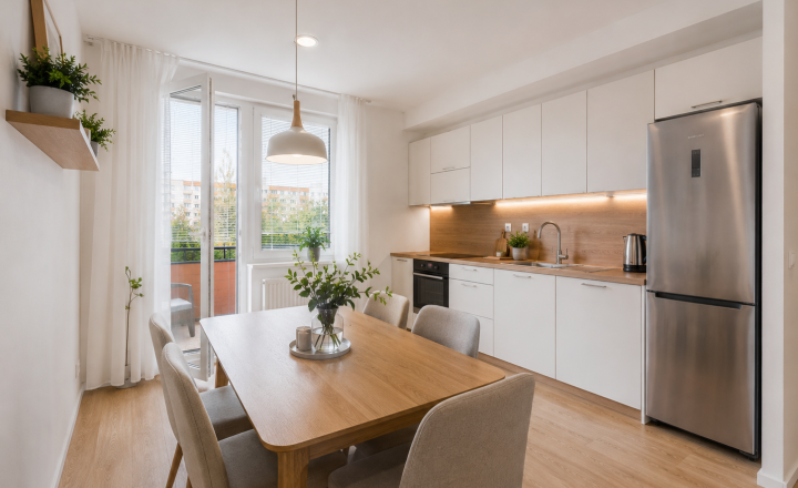 Na predaj 3-izbový byt - 3-izbový byt s loggiou na predaj, Ružinov | 72 m² - kuchyna - fotografia 1